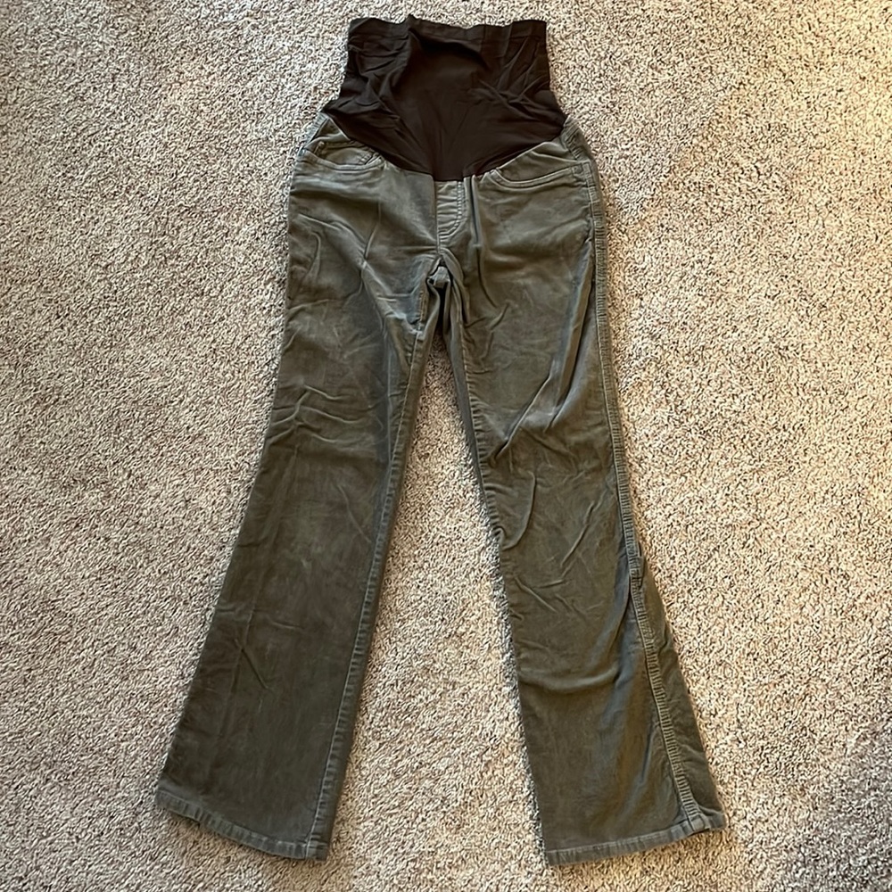 Oh Baby by Motherhood Brown Corduroy Maternity Pants Size Small